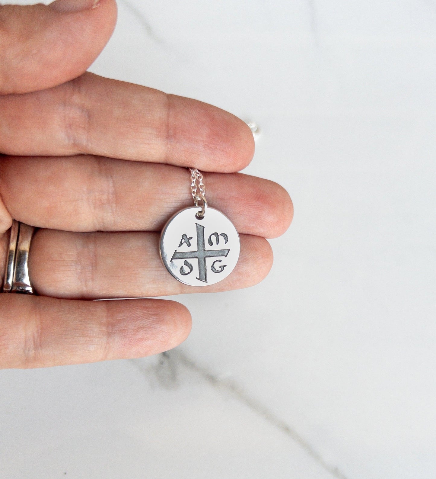 AMDG Sterling Silver Necklace