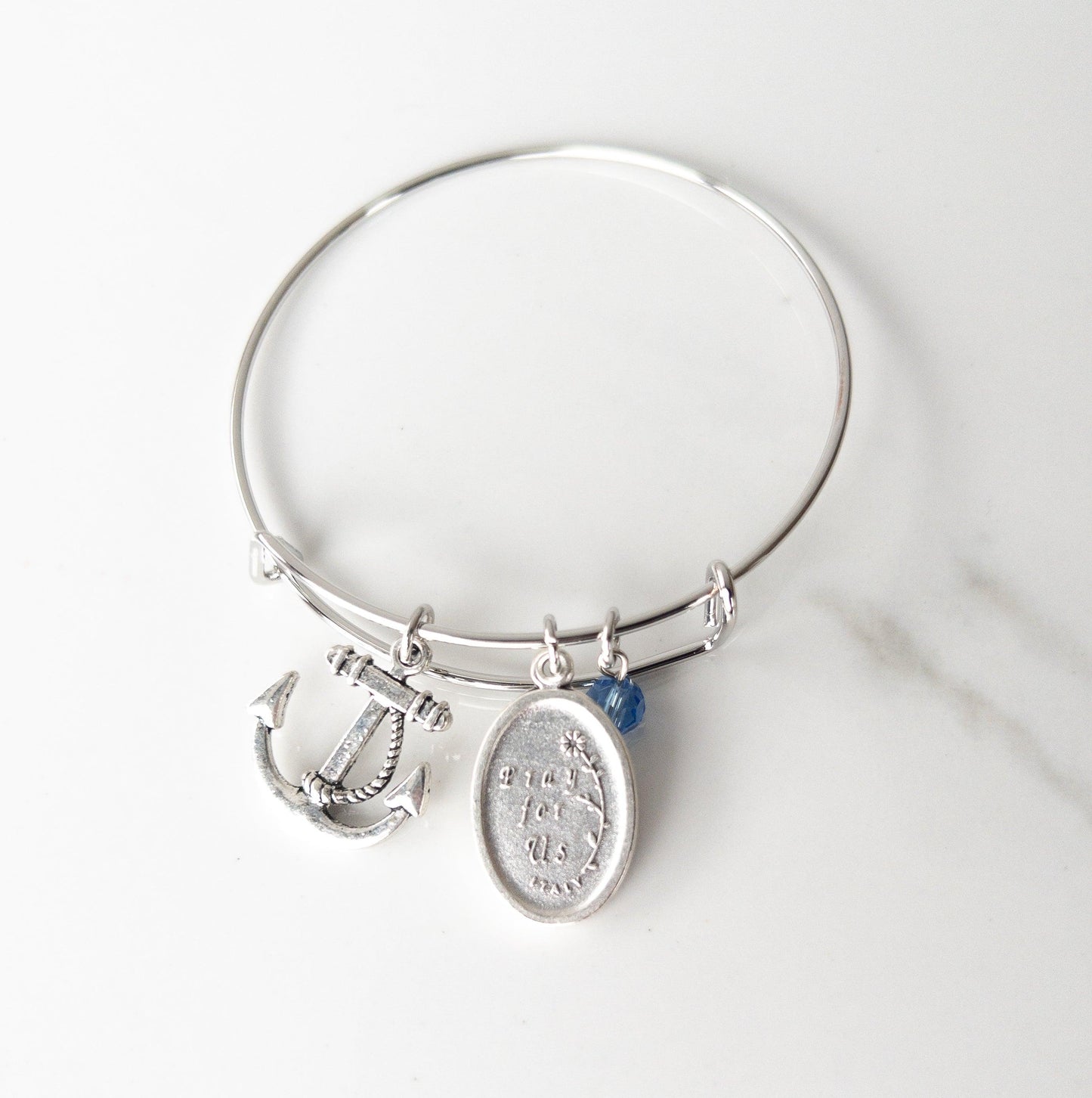 St. Philomena Catholic Bangle Bracelet
