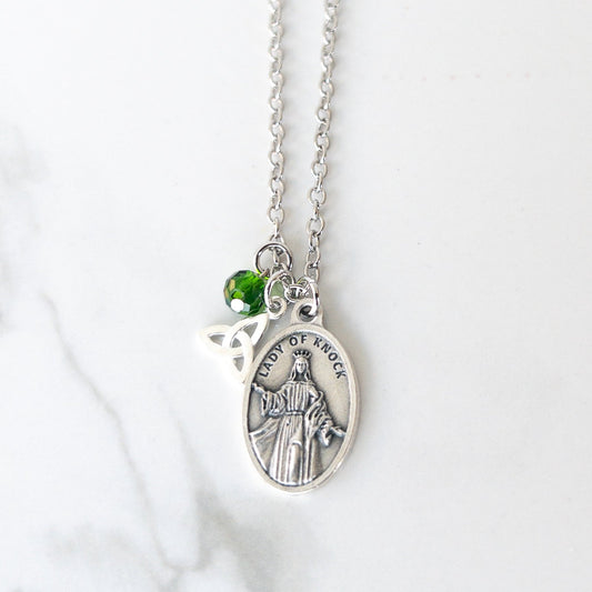 Our Lady of Knock Triquetra Necklace