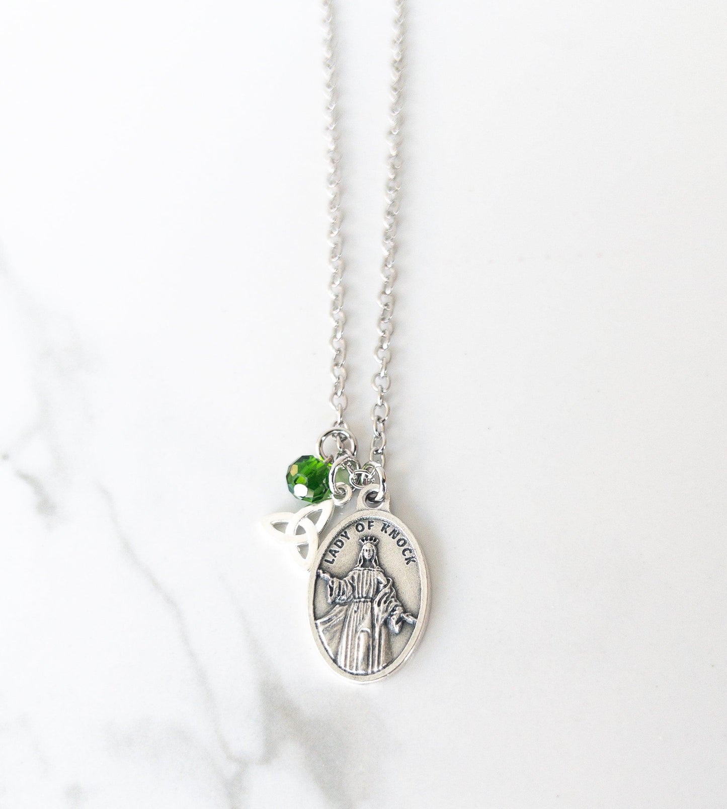 Our Lady of Knock Triquetra Necklace
