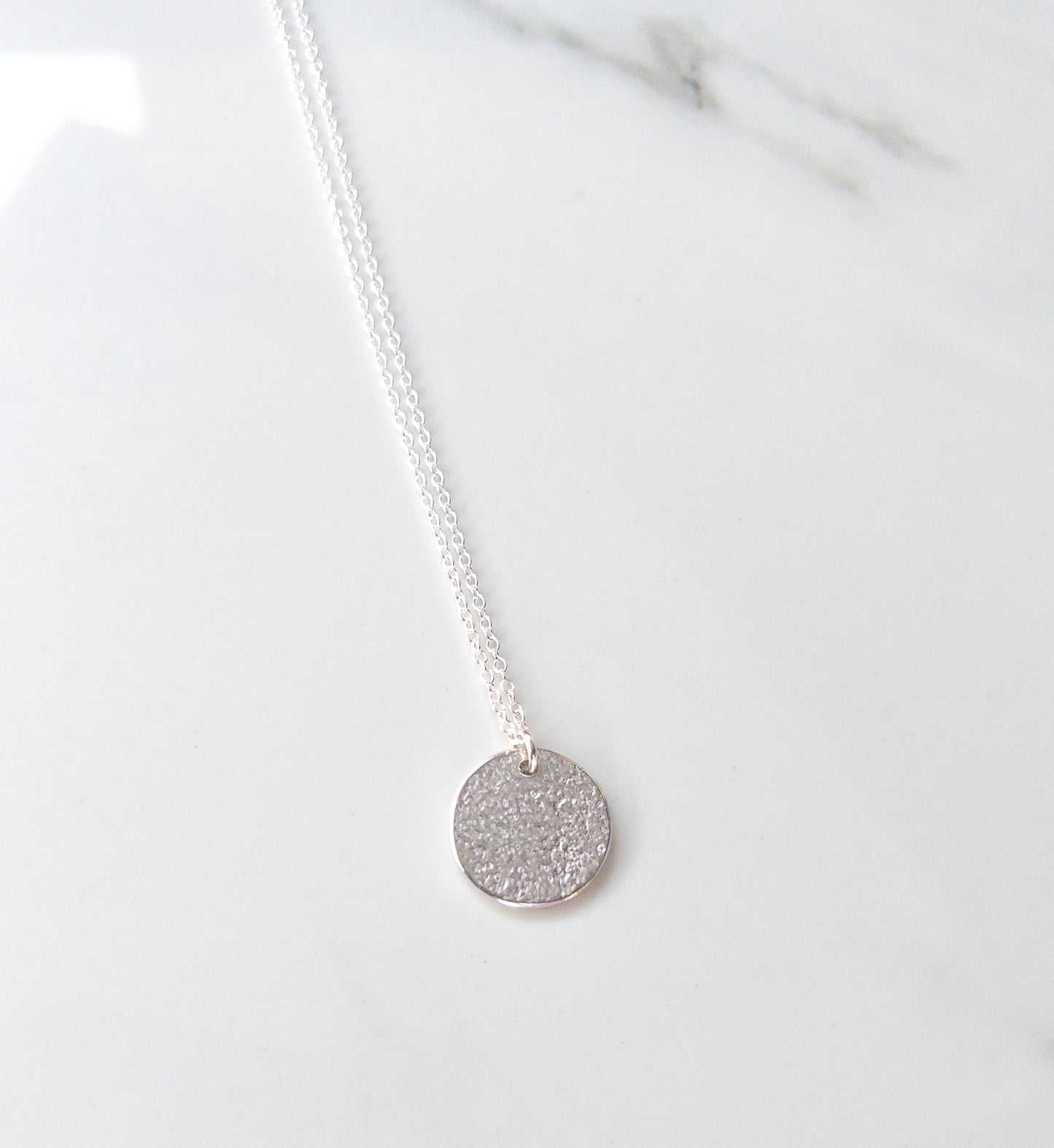 Auspice Maria Necklace in Sterling Silver - Marian Monogram Pendant
