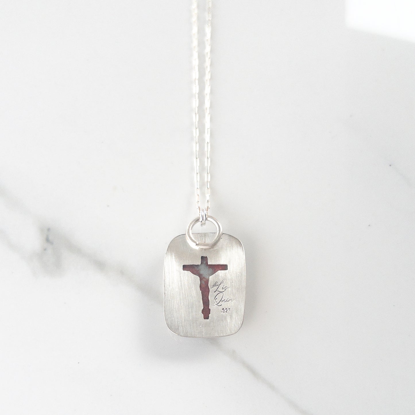 Sonoran Sunrise Gemstone Necklace with Hidden Crucifix Cutout