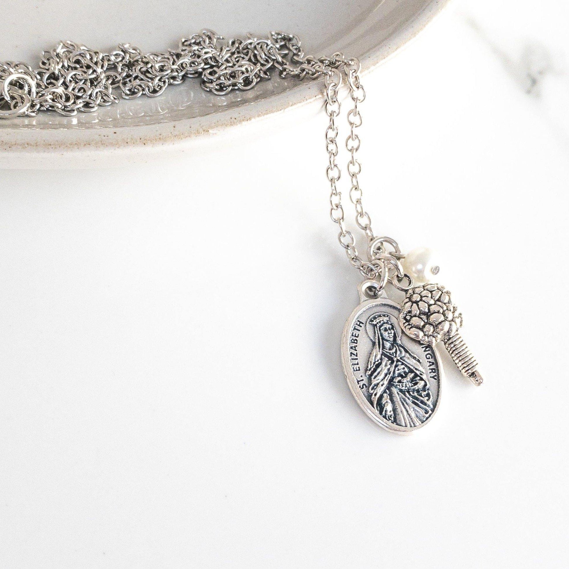 St Elizabeth of Hungary Bride Necklace - Sagely Sparrow