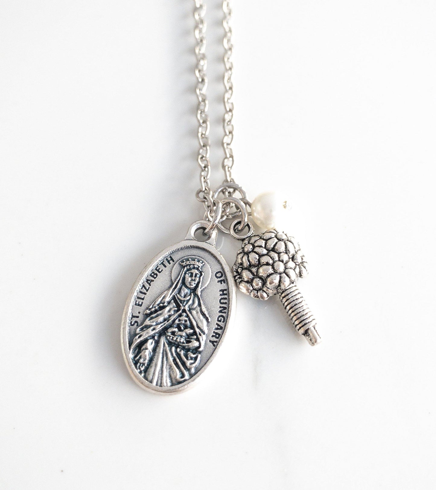 St Elizabeth of Hungary Bride Necklace - Sagely Sparrow