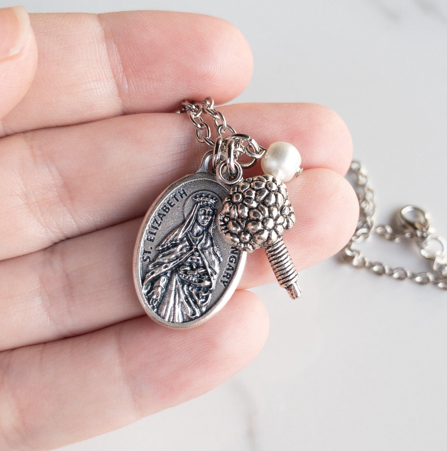 St Elizabeth of Hungary Bride Necklace - Sagely Sparrow