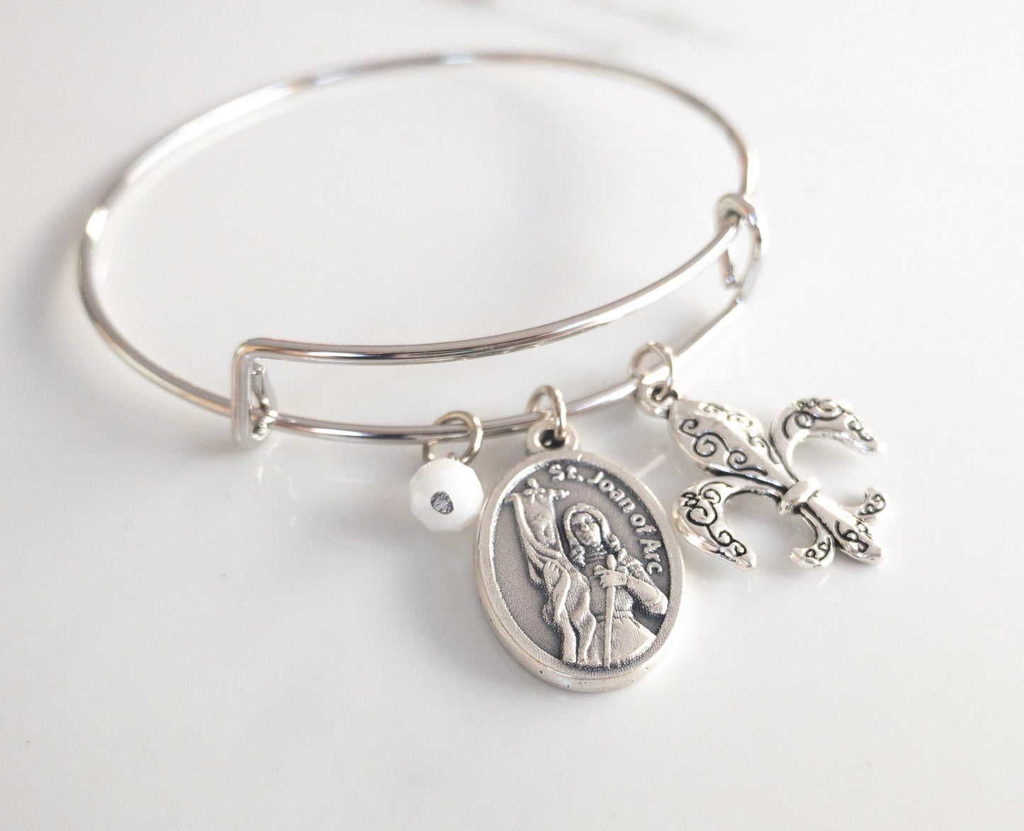 Joan of Arc Bangle Bracelet - Sagely Sparrow