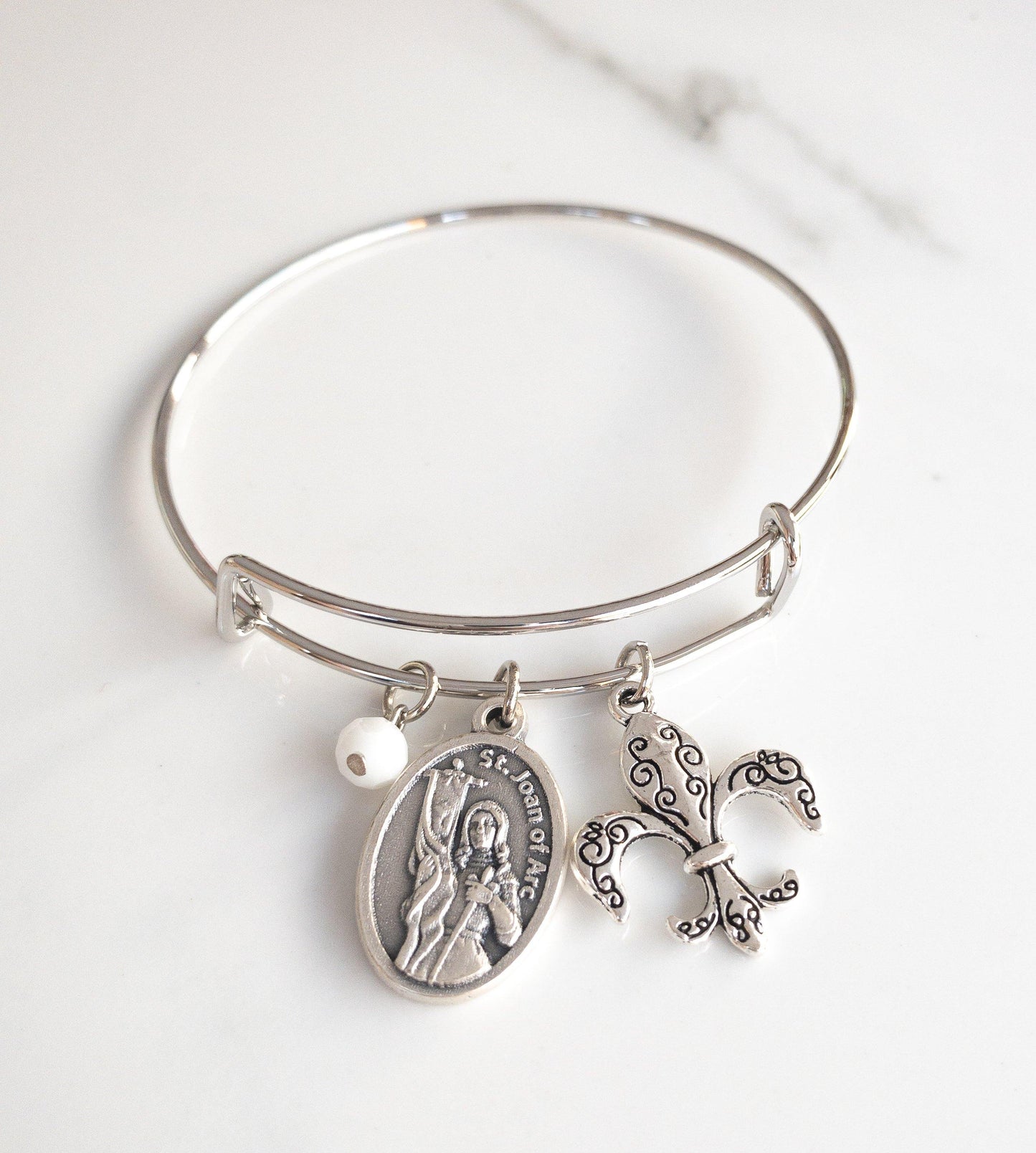 Joan of Arc Bangle Bracelet - Sagely Sparrow