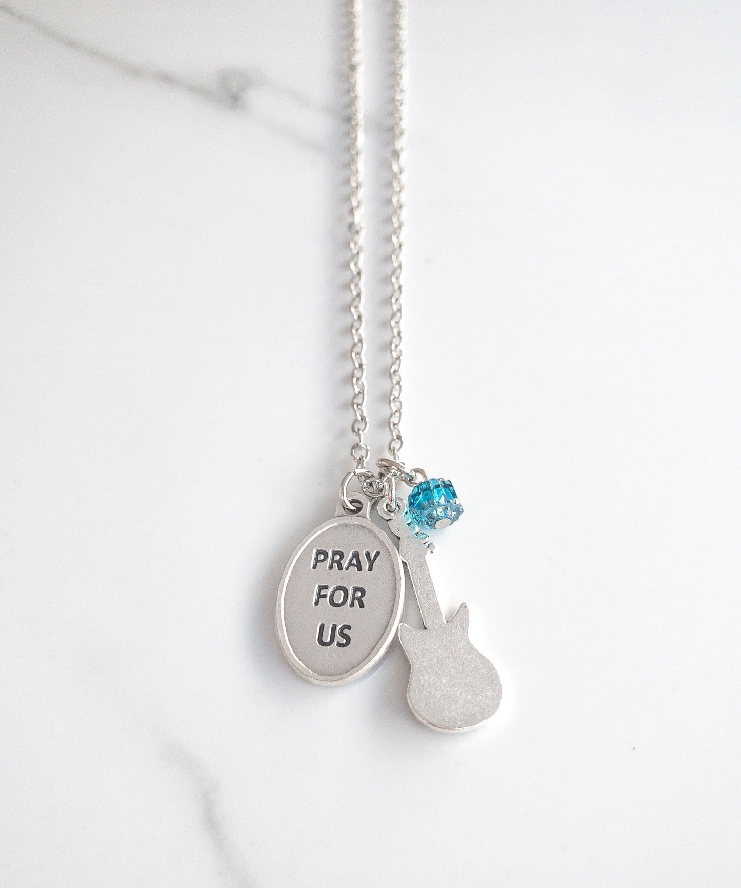 St Cecilia and Guitar Necklace - Sagely Sparrow