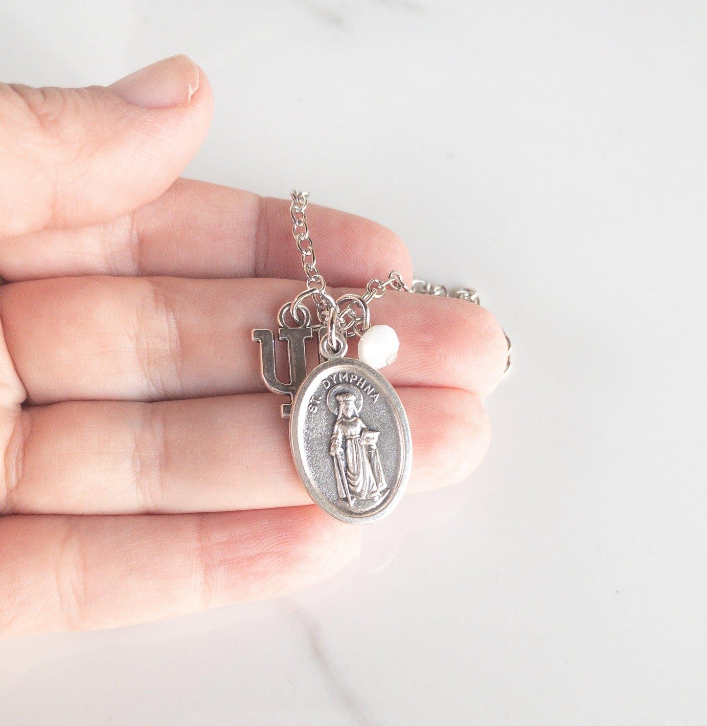 St Dymphna Psi Necklace - Sagely Sparrow