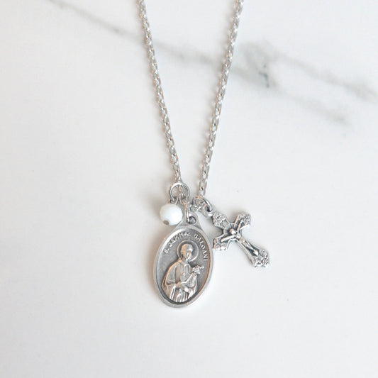 St Gemma Galgani Crucifix Necklace