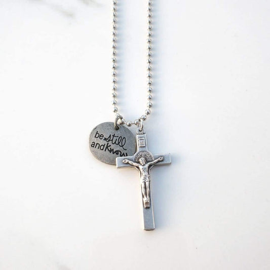 St Benedict Crucifix Necklace - Saint Necklace