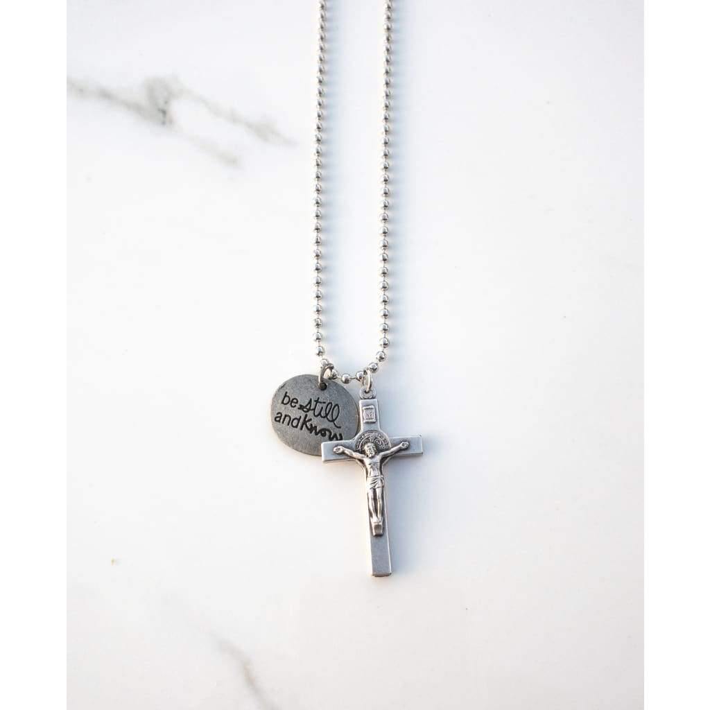 St Benedict Crucifix Necklace - Saint Necklace