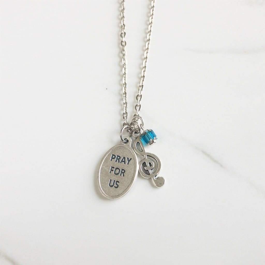 St Cecilia and Music Note Necklace - Necklace