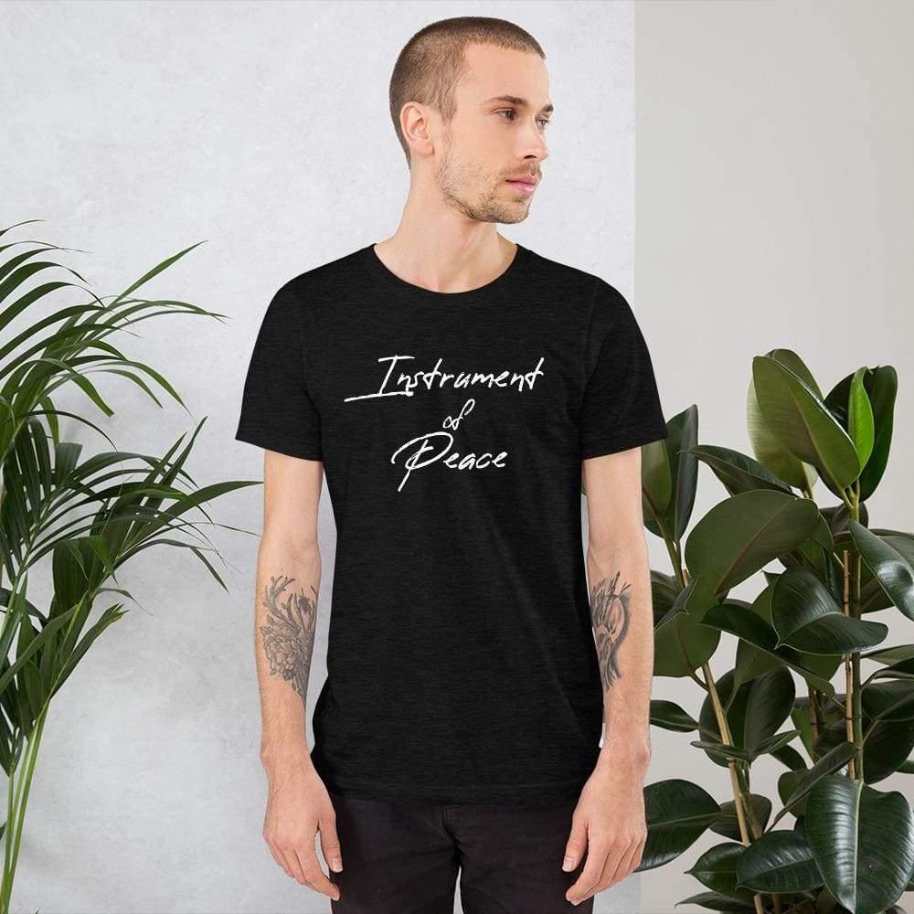 St Francis of Assisi Instrument of Peace T-Shirt - Black