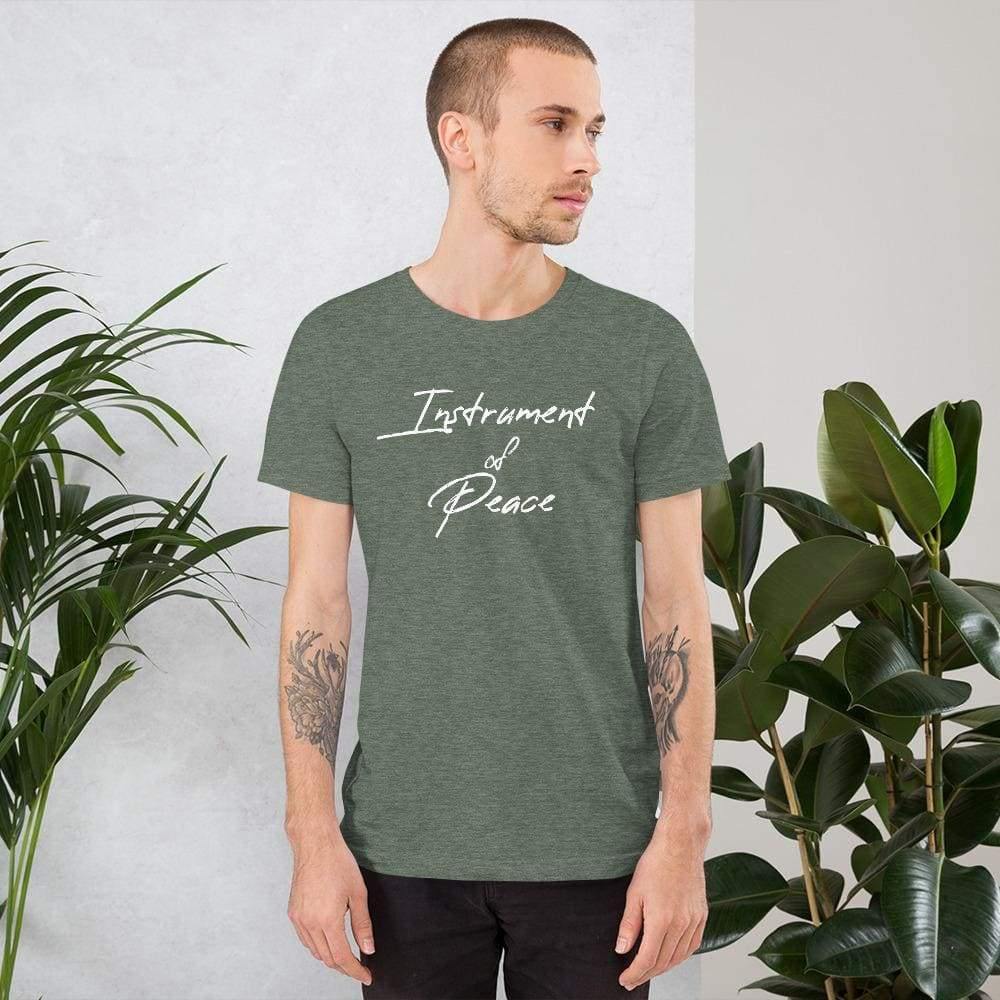 St Francis of Assisi Instrument of Peace T-Shirt - Heather