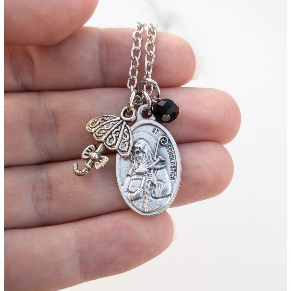St Scholastica Necklace - Necklace