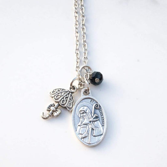 St Scholastica Necklace - Necklace