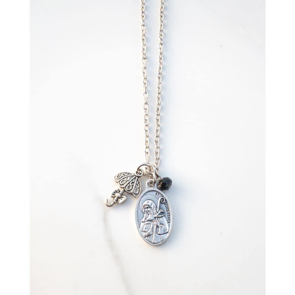 St Scholastica Necklace - Necklace