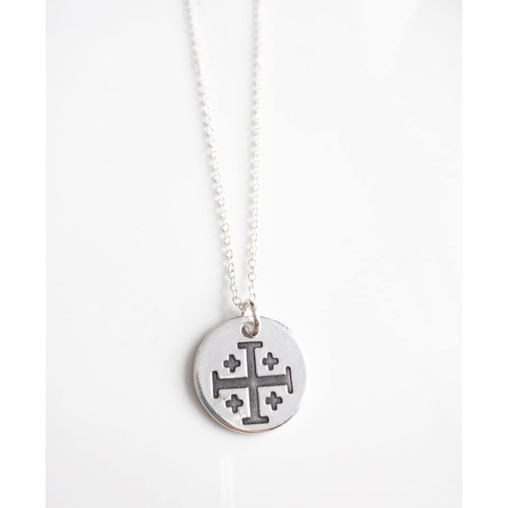Sterling Silver Jerusalem Cross Necklace - Necklace