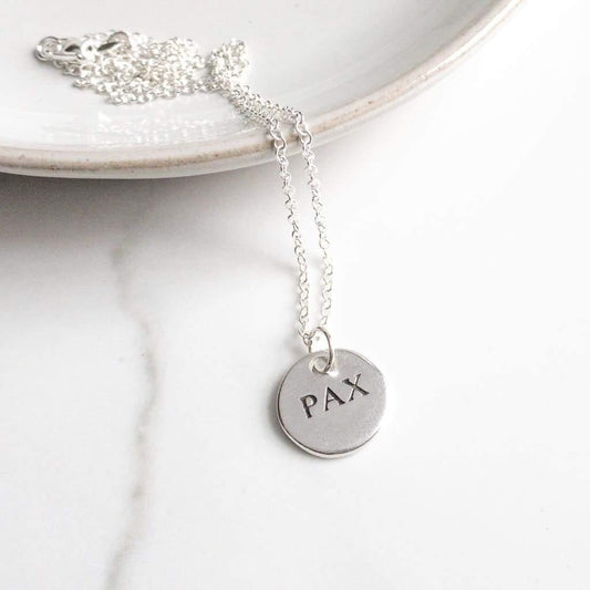 Sterling Silver Pax Necklace - Necklace