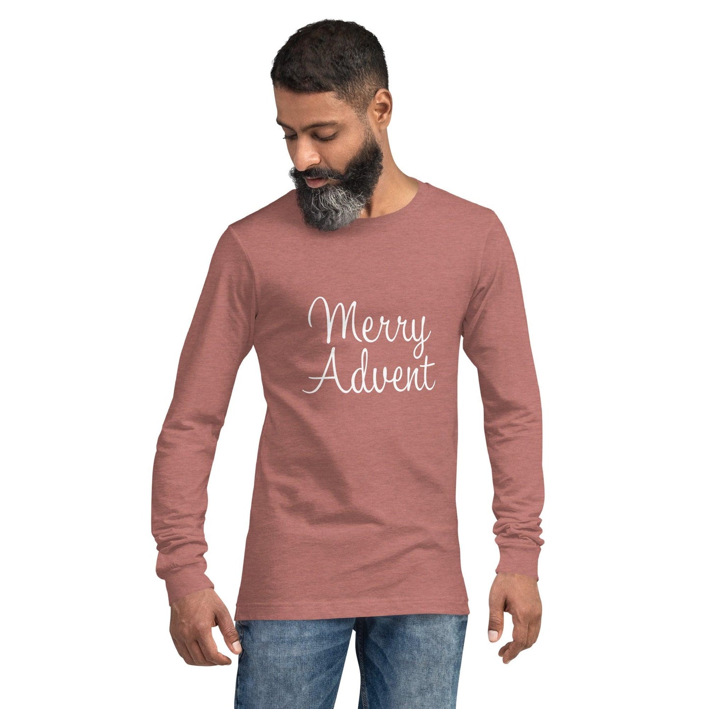 Merry Advent Long Sleeve Tee - White