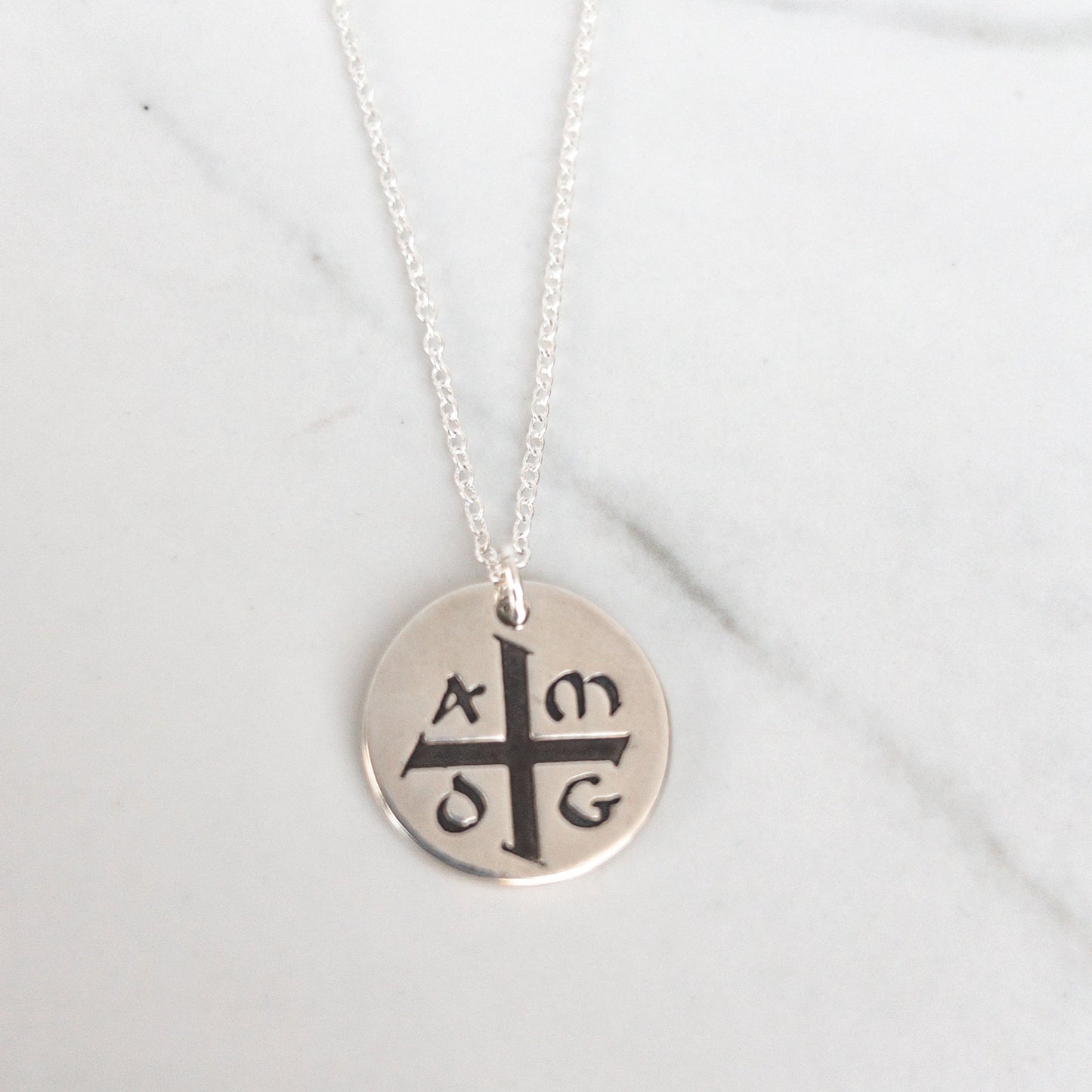 AMDG Sterling Silver Necklace