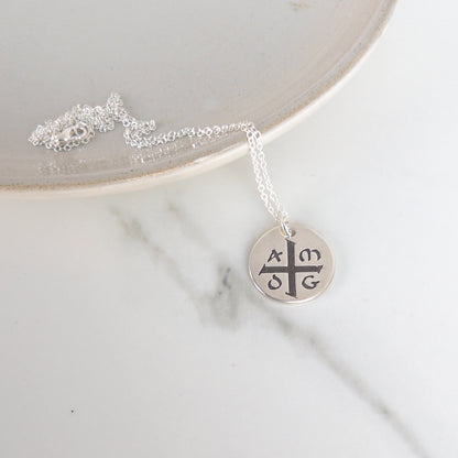 AMDG Sterling Silver Necklace