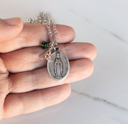 Our Lady of Knock Triquetra Necklace