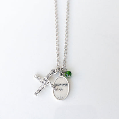 St Bridget / Brigid's Cross Necklace