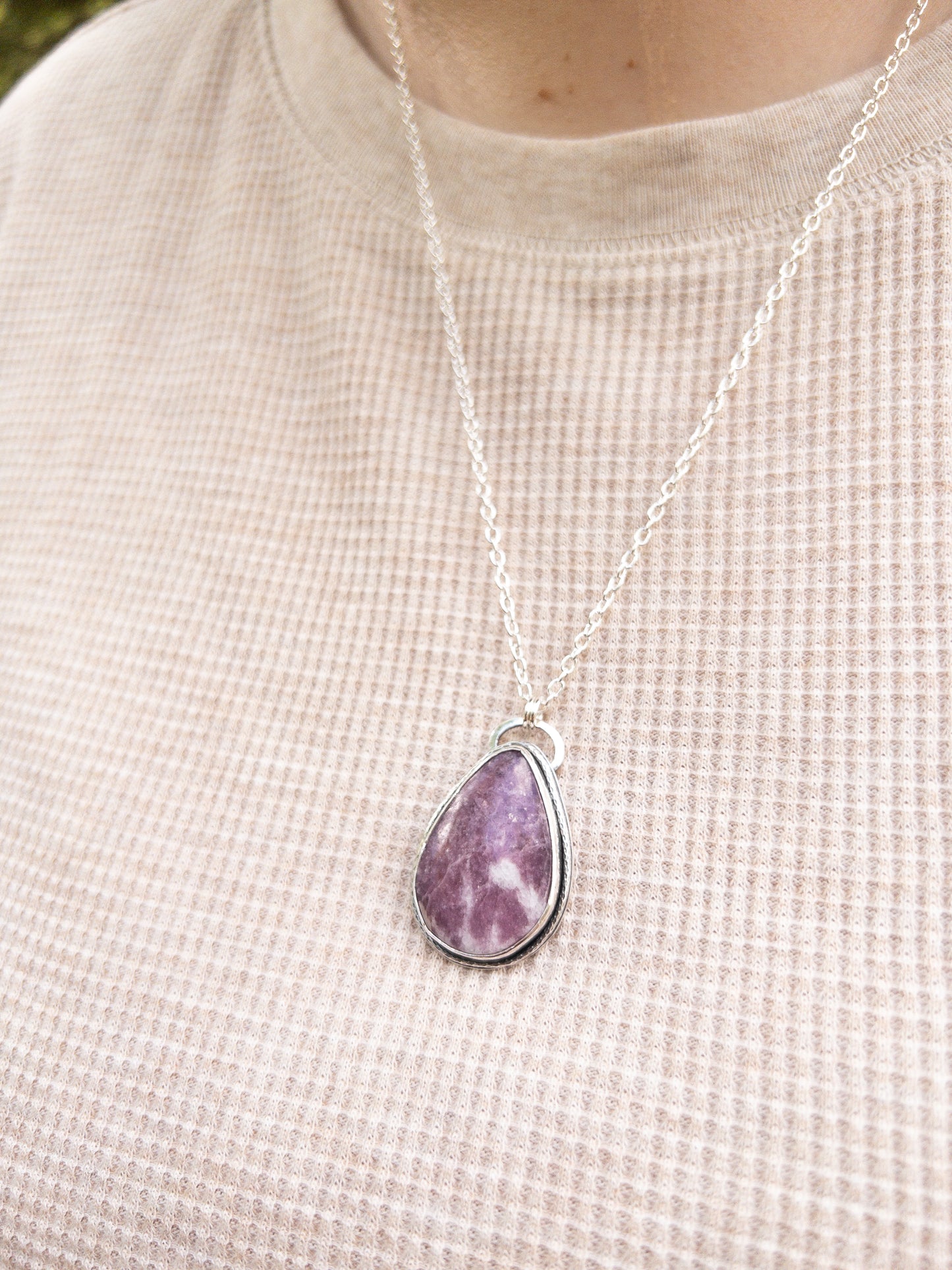 Hidden Cross Purple Gemstone Necklace