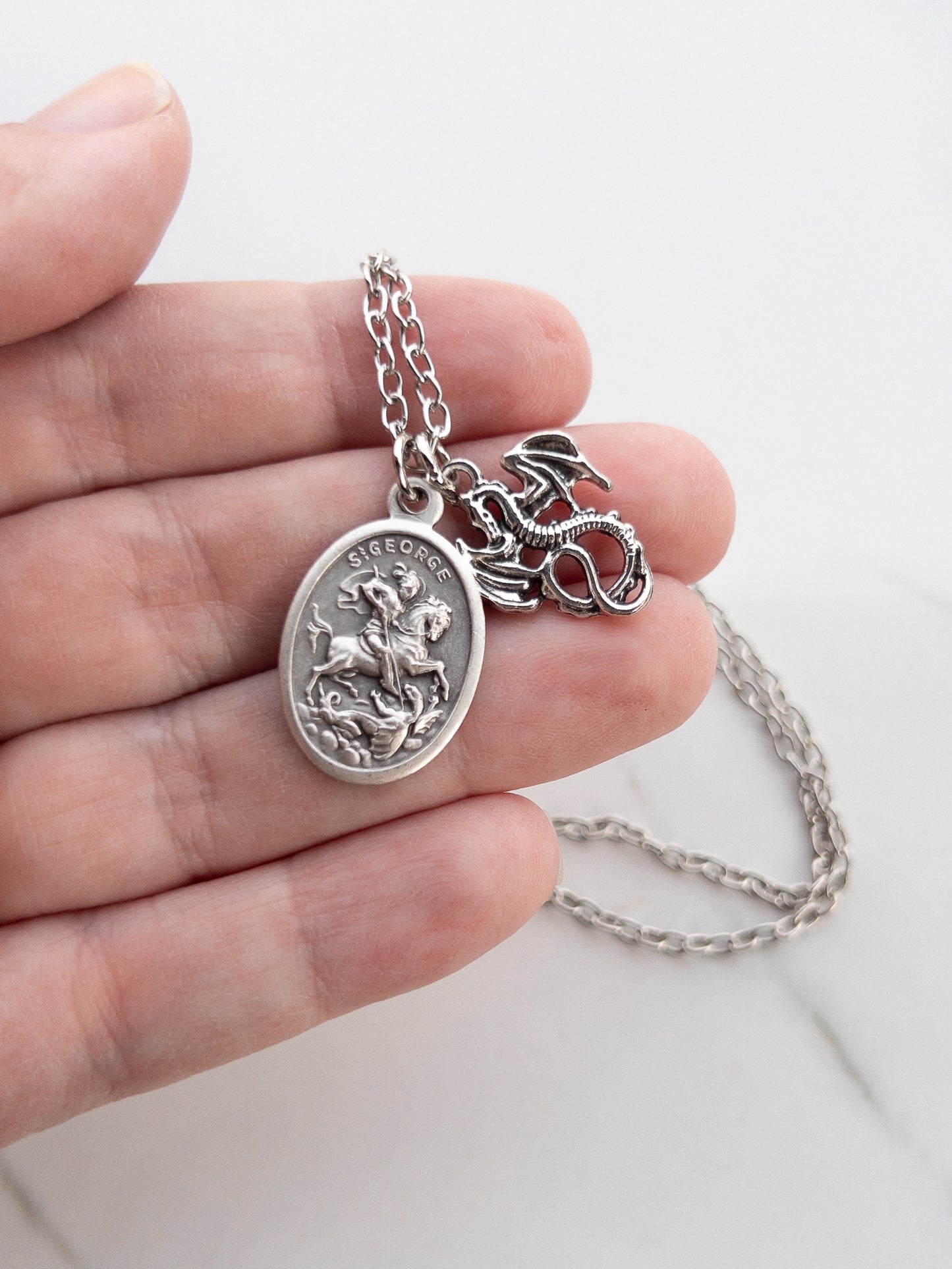 St. George and Dragon Necklace