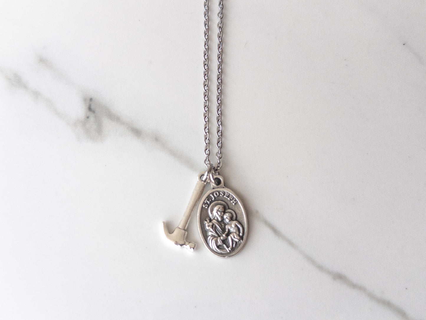 Saint Joseph the Worker Necklace for Men – Catholic Gift for Dad