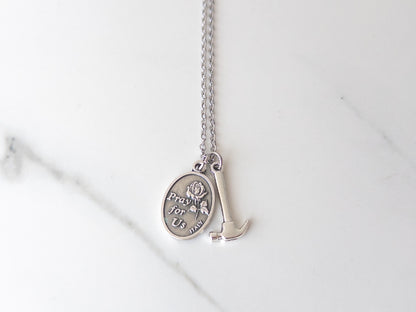 Saint Joseph the Worker Necklace for Men – Catholic Gift for Dad