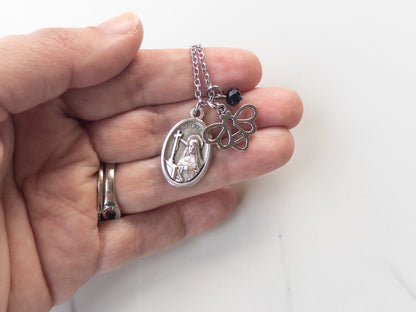 St. Rita of Cascia Necklace – Patron Saint of the Impossible, Faith-Filled Gift for Strength