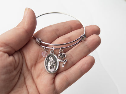 St. Therese of Lisieux Bracelet – Confirmation Gifts for Girls – Catholic Little Flower Jewelry