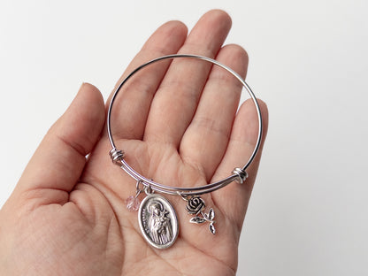 St. Therese of Lisieux Bracelet – Confirmation Gifts for Girls – Catholic Little Flower Jewelry