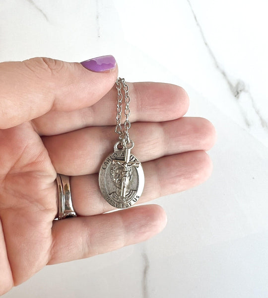 Blessed Carlo Acutis Crucifix Necklace