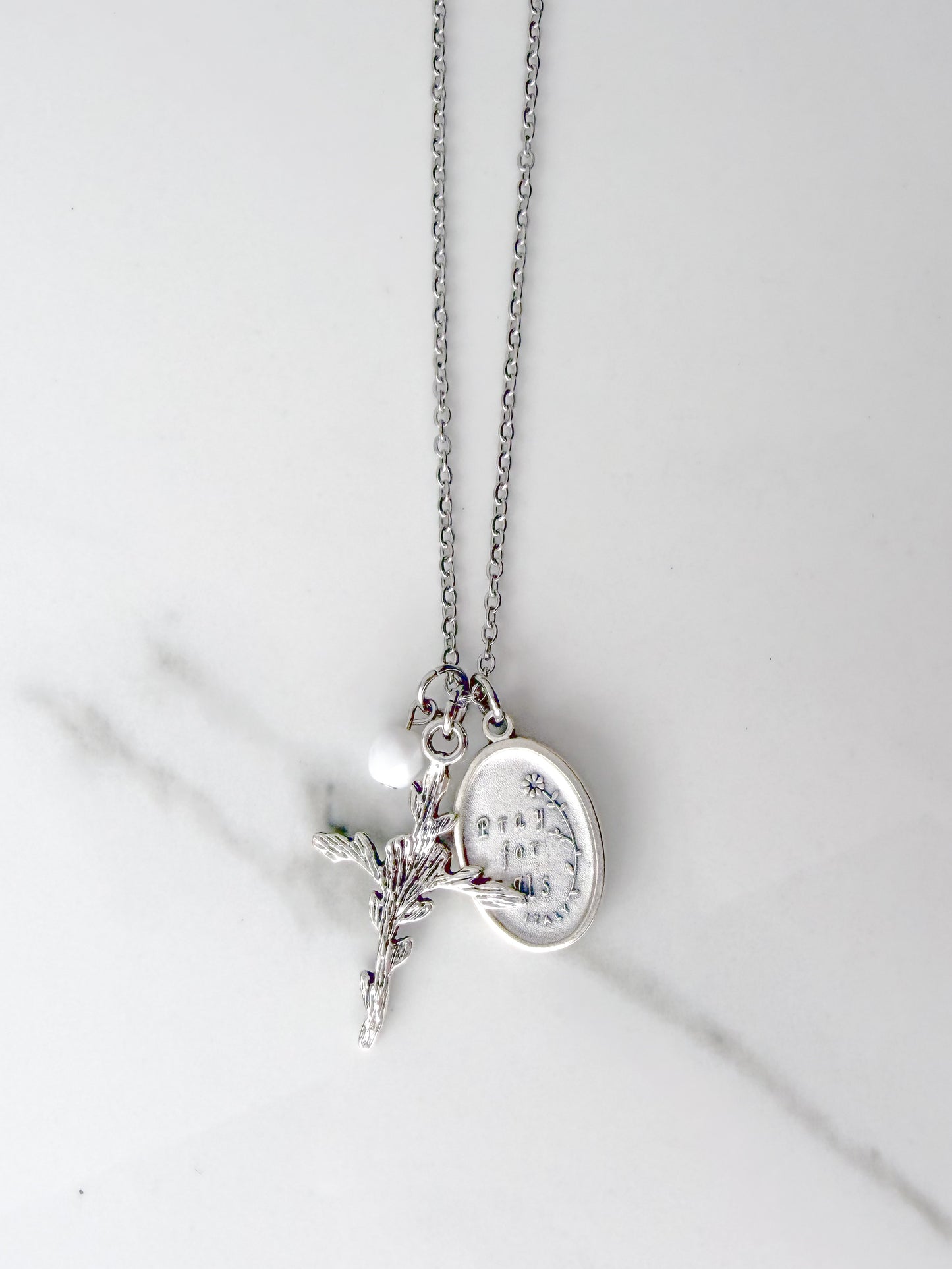 Rosa Mystica Catholic Necklace – Marian Devotional Jewelry