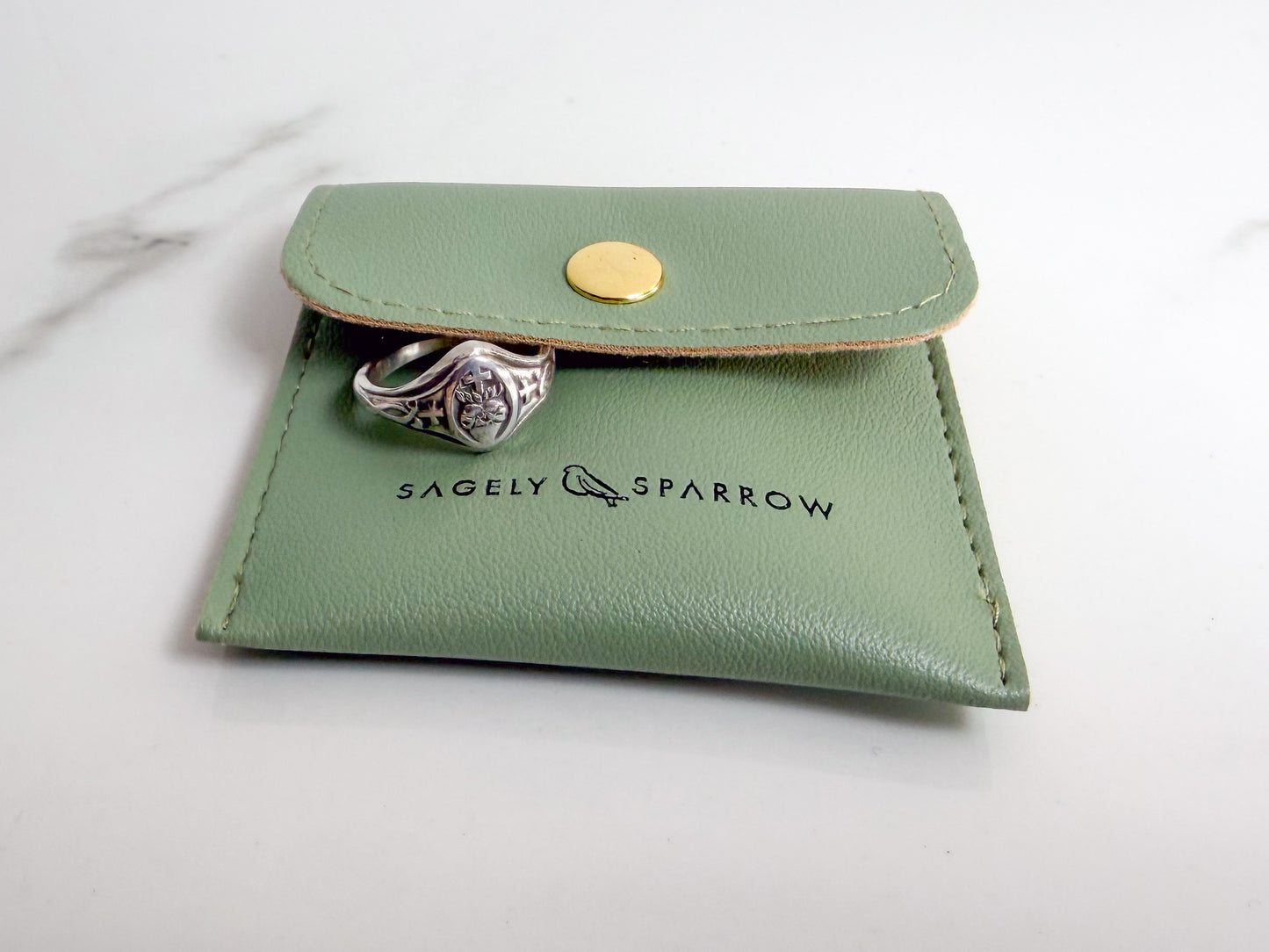 Vinatge-Style Sterling Sacred Heart Ring – Ready to Ship