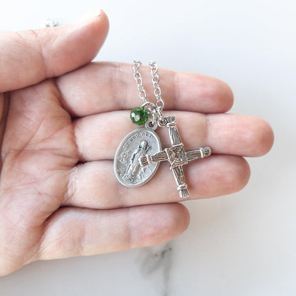 St Bridget / Brigid's Cross Necklace