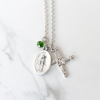 St Bridget / Brigid's Cross Necklace