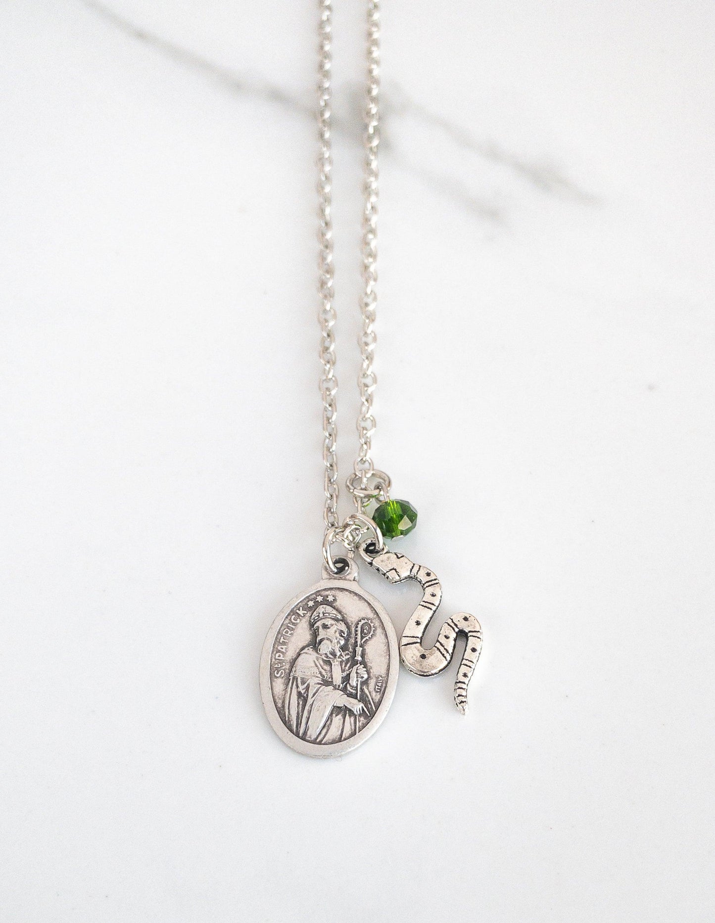 St Patrick and Snake Necklace - Sagely Sparrow
