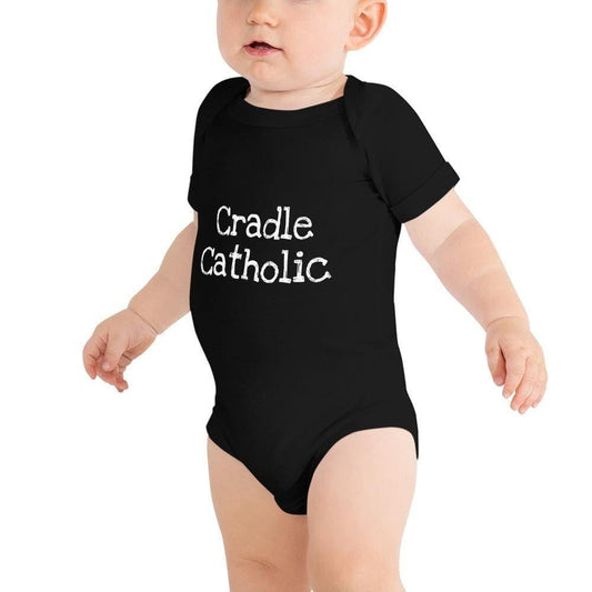 Cradle Catholic Baby Bodysuit - Black / 3-6m - Baby Bodysuit