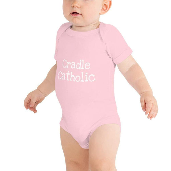 Cradle Catholic Baby Bodysuit - Pink / 3-6m - Baby Bodysuit