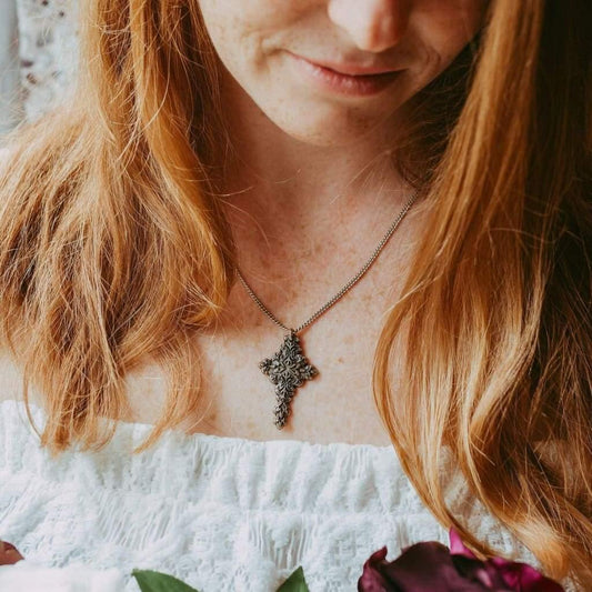 Large Cross Necklace - Necklace