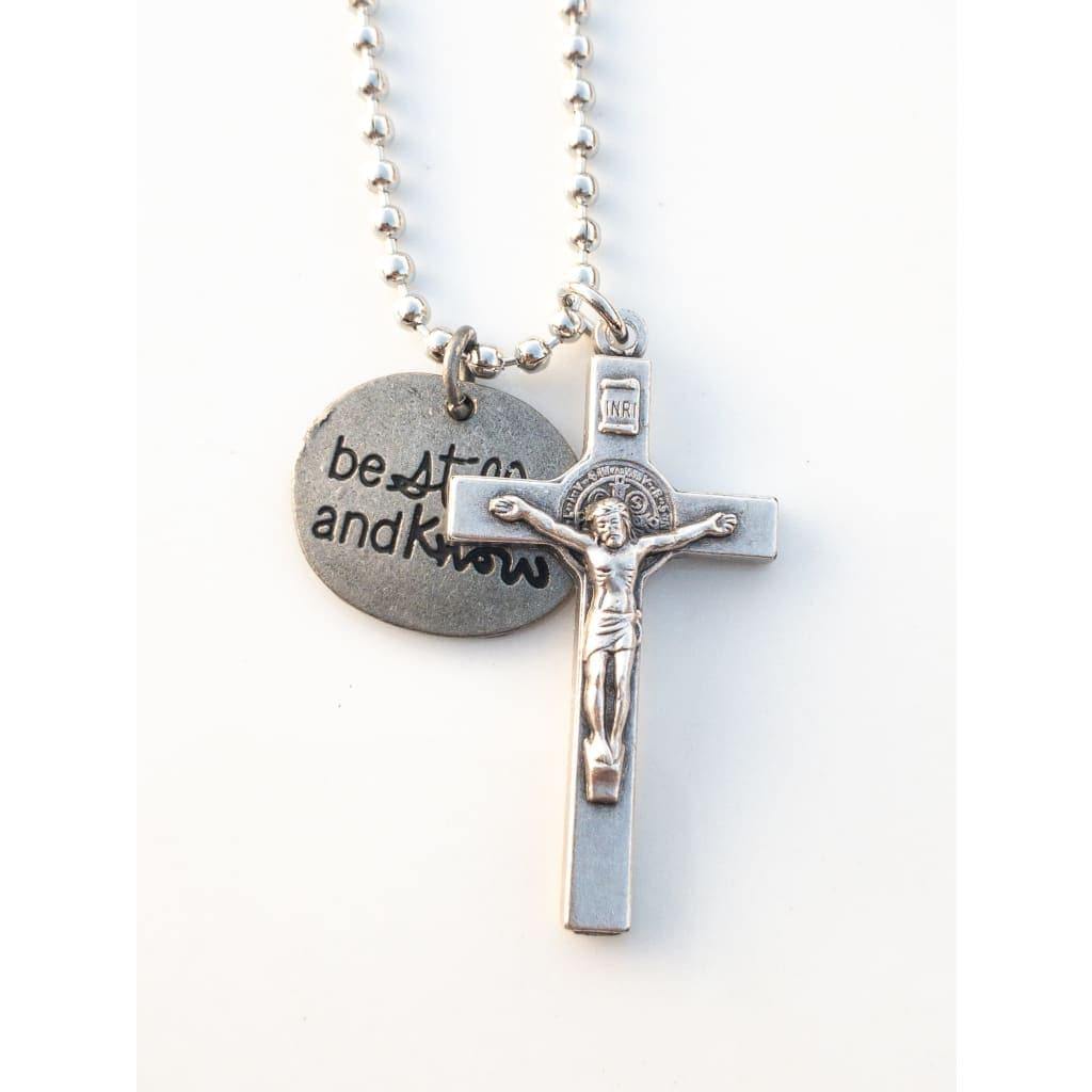 St Benedict Crucifix Necklace - Saint Necklace