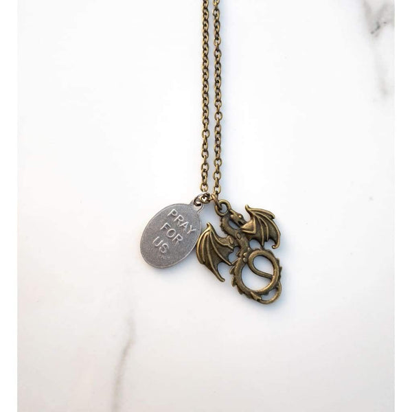 St George and Dragon Necklace - Saint Necklace