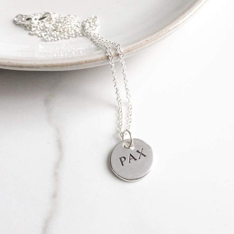 Sterling Silver Pax Necklace - Necklace