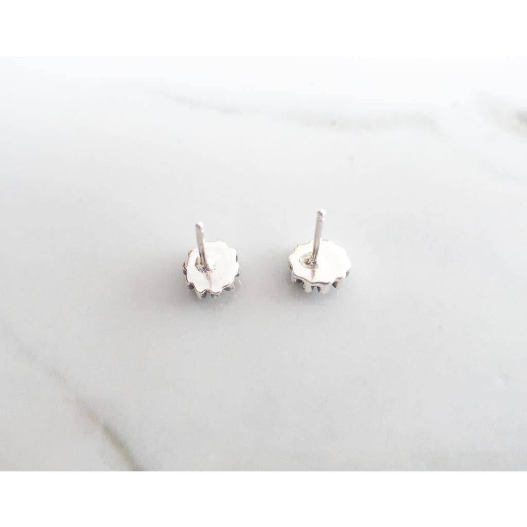 Sterling Silver Sunflower Stud Earrings - Earrings