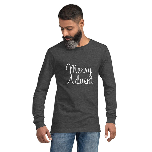 Merry Advent Long Sleeve Tee - White